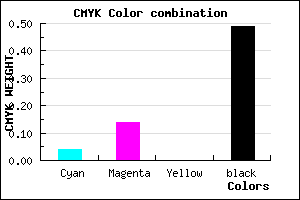 #7C6F81 color CMYK mixer