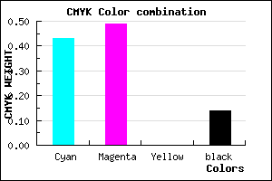 #7C6FDB color CMYK mixer