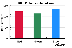 rgb background color #7C7286 mixer