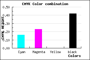 #7C7294 color CMYK mixer