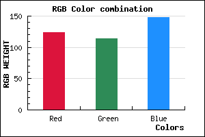 rgb background color #7C7294 mixer