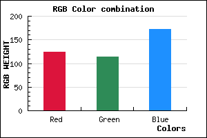 rgb background color #7C72AC mixer