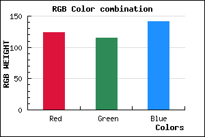 rgb background color #7C738D mixer