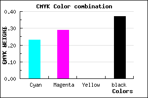 #7C73A1 color CMYK mixer