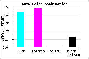 #7C73DD color CMYK mixer