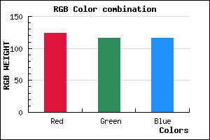 rgb background color #7C7474 mixer