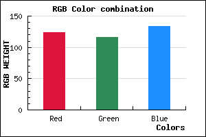 rgb background color #7C7486 mixer
