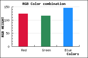 rgb background color #7C7492 mixer