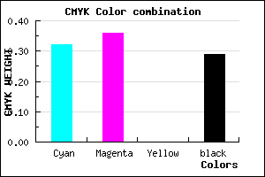 #7C74B6 color CMYK mixer
