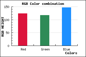 rgb background color #7C7593 mixer