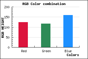rgb background color #7C759F mixer