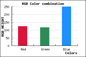 rgb background color #7C75FA mixer