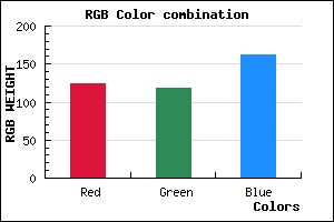 rgb background color #7C76A2 mixer