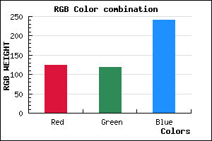 rgb background color #7C76F0 mixer
