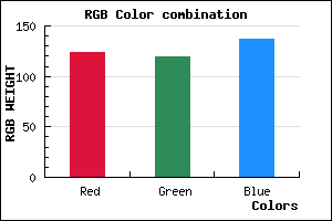 rgb background color #7C7789 mixer