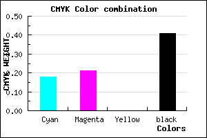 #7C7797 color CMYK mixer
