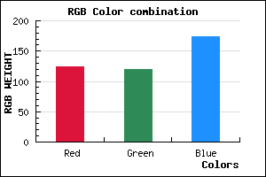 rgb background color #7C77AD mixer