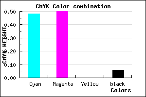 #7C77EF color CMYK mixer