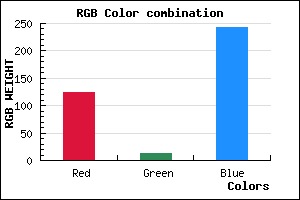 rgb background color #7C0CF3 mixer