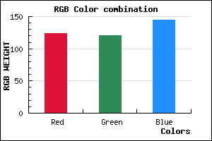 rgb background color #7C7890 mixer