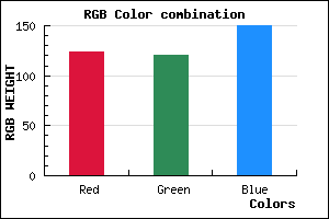 rgb background color #7C7896 mixer