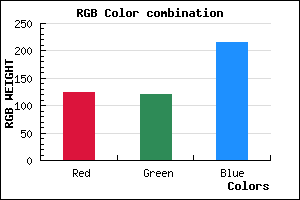 rgb background color #7C78D8 mixer