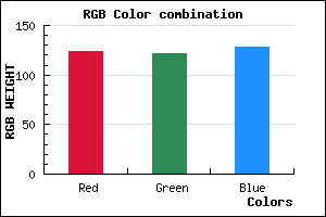 rgb background color #7C7A80 mixer