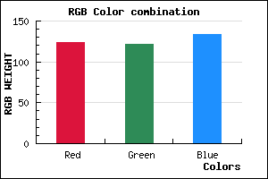 rgb background color #7C7A86 mixer