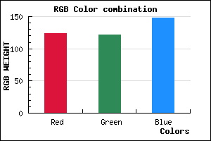 rgb background color #7C7A94 mixer