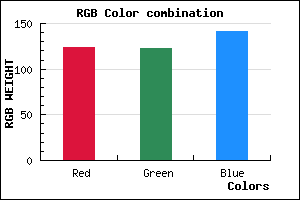 rgb background color #7C7B8D mixer