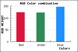 rgb background color #7C7B93 mixer