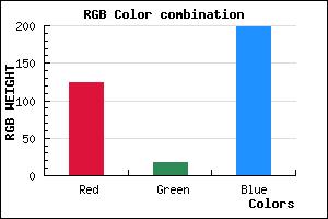 rgb background color #7C12C7 mixer