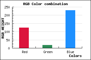 rgb background color #7C12E6 mixer