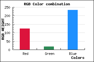 rgb background color #7C12E9 mixer
