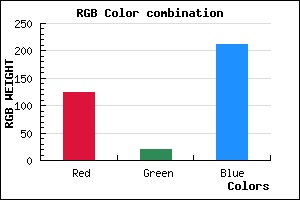 rgb background color #7C14D4 mixer