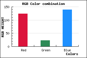 rgb background color #7C178B mixer