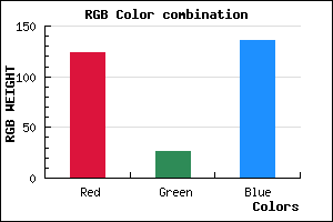 rgb background color #7C1A88 mixer