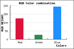 rgb background color #7C1AC2 mixer