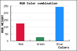 rgb background color #7C1AF3 mixer