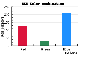 rgb background color #7C1DD1 mixer