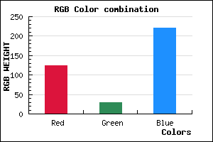 rgb background color #7C1DDC mixer