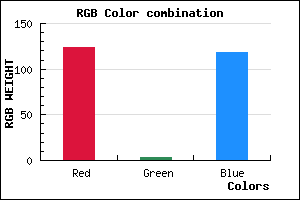 rgb background color #7C0376 mixer