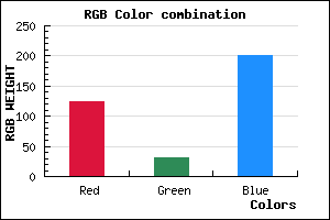 rgb background color #7C1FC9 mixer