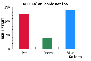 rgb background color #7C268C mixer