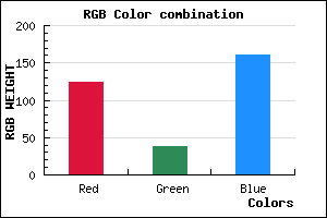 rgb background color #7C26A0 mixer