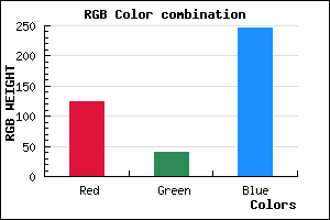 rgb background color #7C28F6 mixer