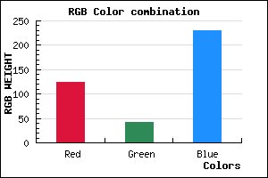 rgb background color #7C2AE6 mixer