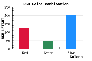 rgb background color #7C2DC9 mixer