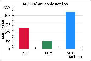 rgb background color #7C2DDC mixer