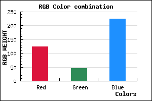 rgb background color #7C2DE1 mixer